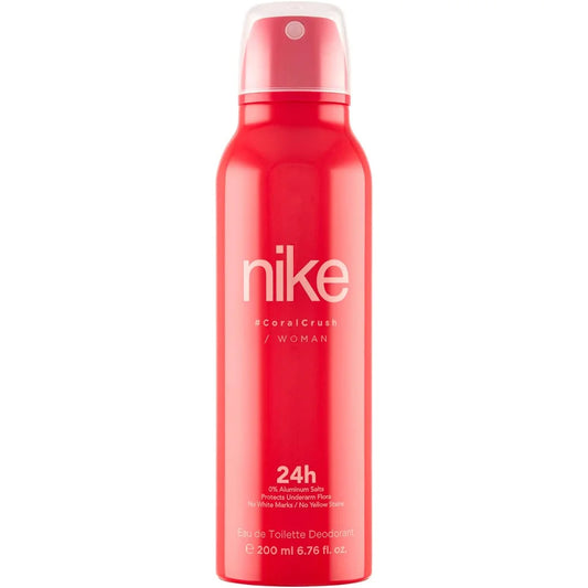 نايك سبراي مزيل عرق 200مل كورا كراش احمر - Nike Deodorant Body Spray 200ml - Coral Crush (Red)