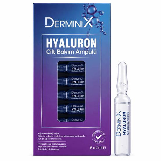 ديرمينيكس امبولات للبشرة 6 * 2 مل هيالورون- Derminix Hyaluron Skin Ampoules (6 x 2ml)