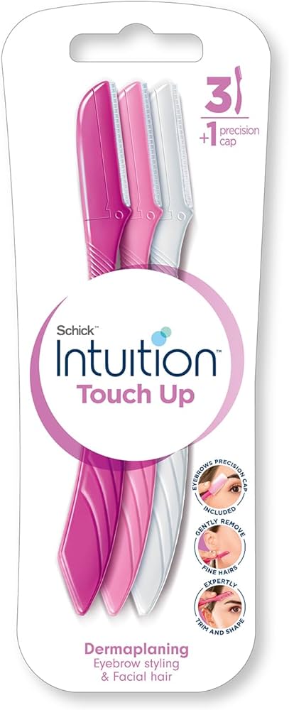 شيك انتويشن شفرات للحواجب والوجه 3ق  -  Schick Silk Touch Facial and Eyebrow Razors (3-Piece Pack)