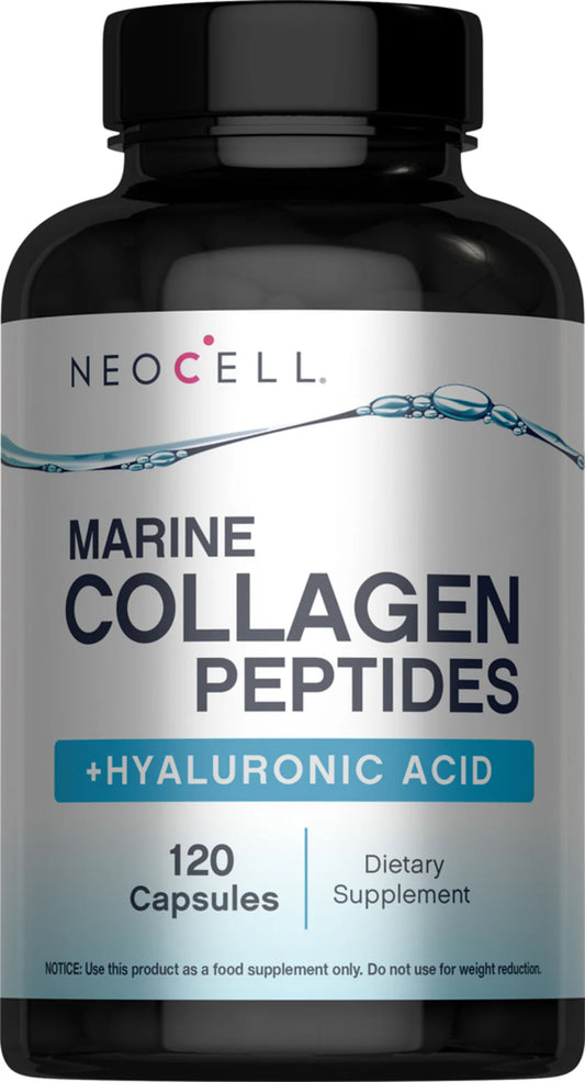 Neocell Marine Collagen Peptides + Hyaluronic Acid, 120 Fish Gelatin Capsules