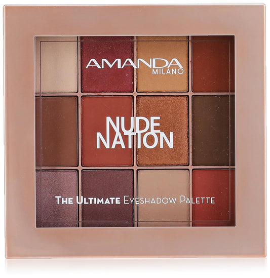 اماندا اى شادو 12لون كيت نود نايشن  - Amanda 12-Color Eyeshadow Palette - Nude Nation
