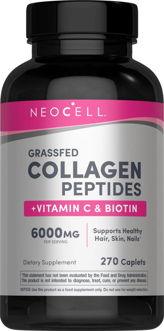 Neocell Grassfed Collagen Peptides + C & Biotin, 6000 mg, 270 Caplets