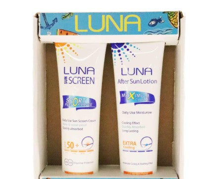 لونا صن 130مل 50 حماية عرض 2 قطعة  - Luna Sunblock 130 ml SPF 50 - 2-Piece Offer