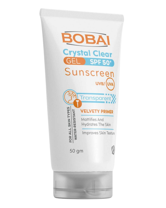 Bobai Crystal Clear Gel SPF 50+ Sunscreen 50g - بوباي كريستال كلير جل واقي من الشمس معامل حماية 50+، 50 جم