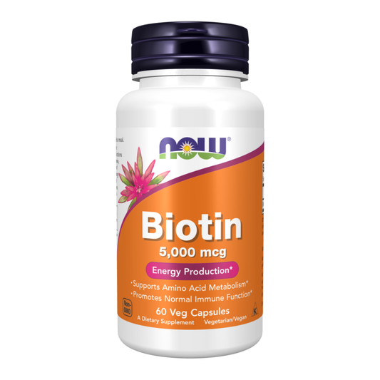 Now Biotin 5,000mcg 60 Veg Capsules