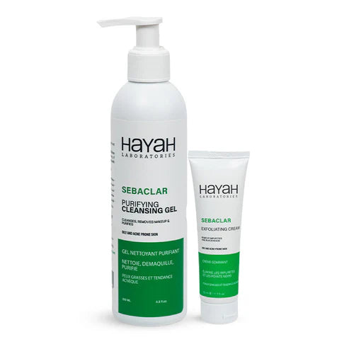 HAYAH SEBACLAR Box (Purifying Cleansing + Exfoliating Cream) kit