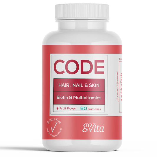 كود هير نيل اند سكين بايوتين & فيتامين 60 ق - CODE Hair, Nail & Skin Gummies 60pcs
