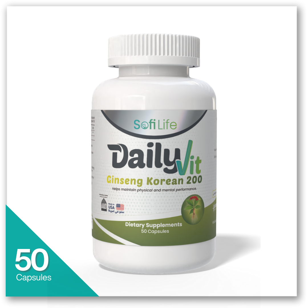 سوفي لايف دايلى فيت جينسنج كوريان 50 كبسولة - DailyVit Korean Ginseng 200