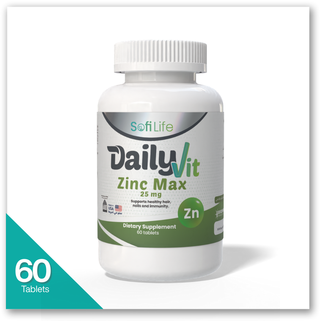 سوفي لايف دايلى فيت زنك ماكس 60 قرص - DailyVit Zinc Max 25mg