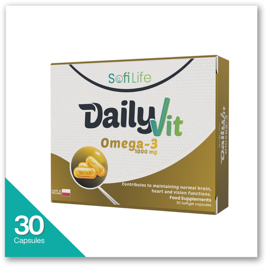 سوفي لايف دايلى فيت اوميجا 1000 مجم 30 كبسولة - DailyVit Omega 3 1000 mg