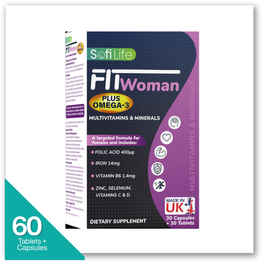 سوفي لايف فت ومان بلس اوميجا3 مالتى ف60 قرص - FIT Woman plus Omega 3 - Multivitamins & Minerals