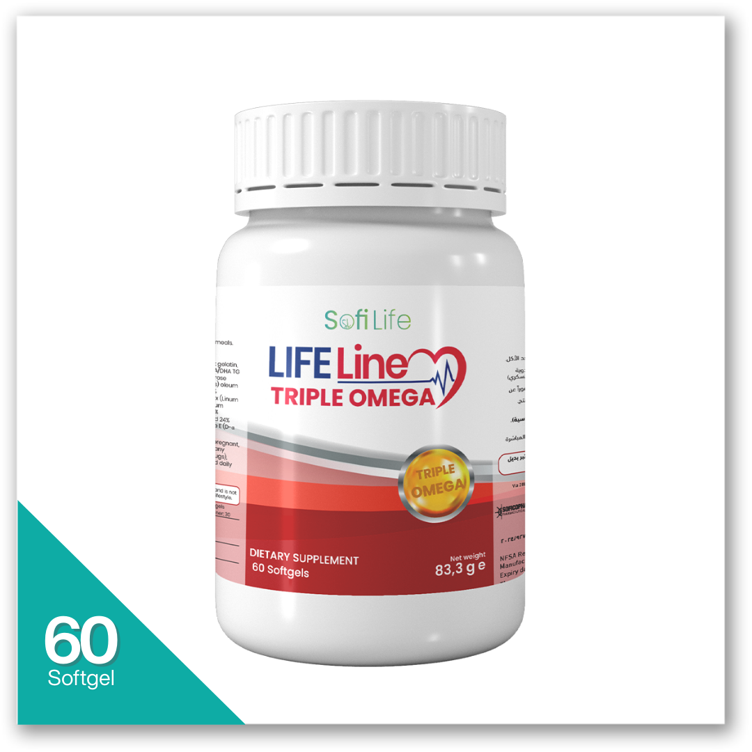 سوفي لايف لاين تربل اوميجا 60 كبسولة - Life Line Triple Omega