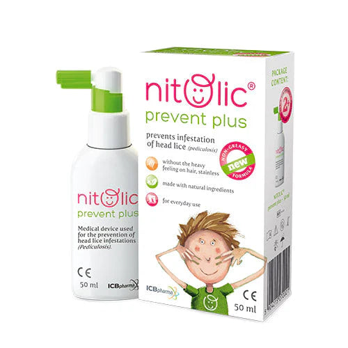 نيتولك محلول لحشرات الرأس 50مل وقايه - NITOLIC PREVENT PLUS 50ML