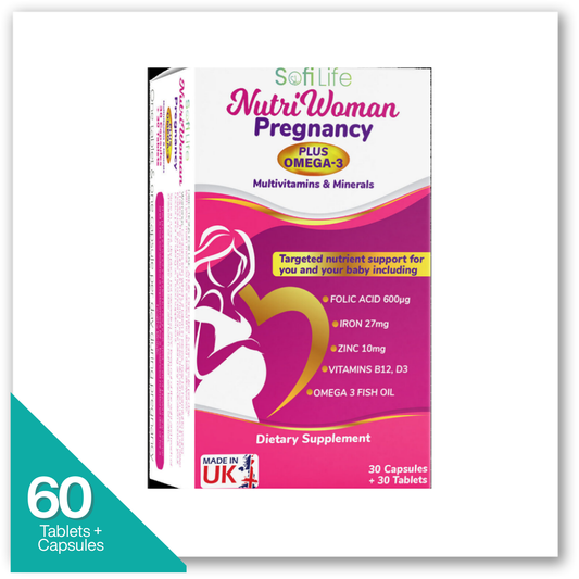 سوفي لايف نيوترى ومان بريجناسى  بلس اوميجا 60قرص - NUTRI Woman Pregnancy plus Omega 3 - Multivitamins & Minerals