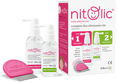 نيتولك محلول لحشرات الرأس50مل معالج + وقاية عرض - Nitolic Head Lice Treatment & Prevention Solution 50ml (Offer)