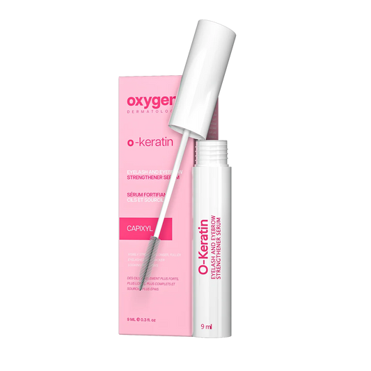 اوكسجين او كيراتين ايلاش سيرم للحواجب 9مل - Oxygen Aqua Keratin Eyelash & Eyebrow Serum 9 ml