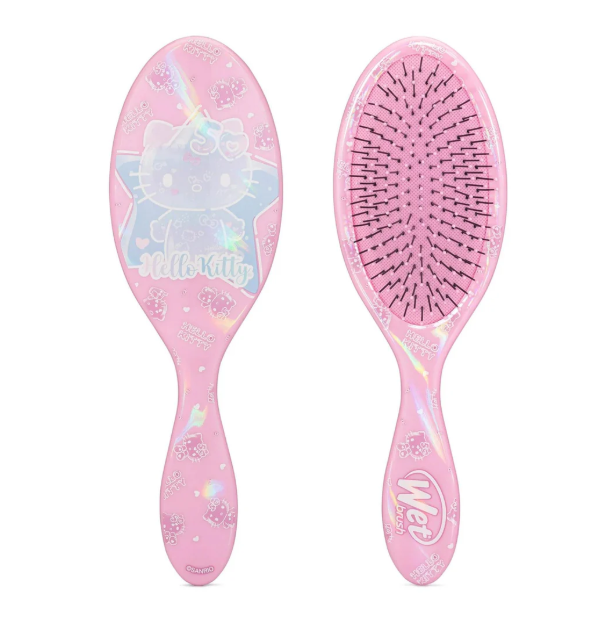 ويت برش فرشة شعر دي تانجلر هيلو كيتي بينك - WetBrush original Detangler-hello kitty 50-pink
