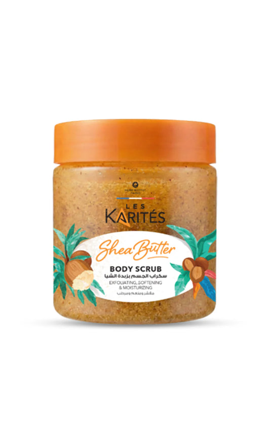 كاريتيه سكراب للجسم 225مل بزبدة الشيا - Les Karités Shea Butter Body Scrub Exfoliating, Softening & Moisturizing 225ml