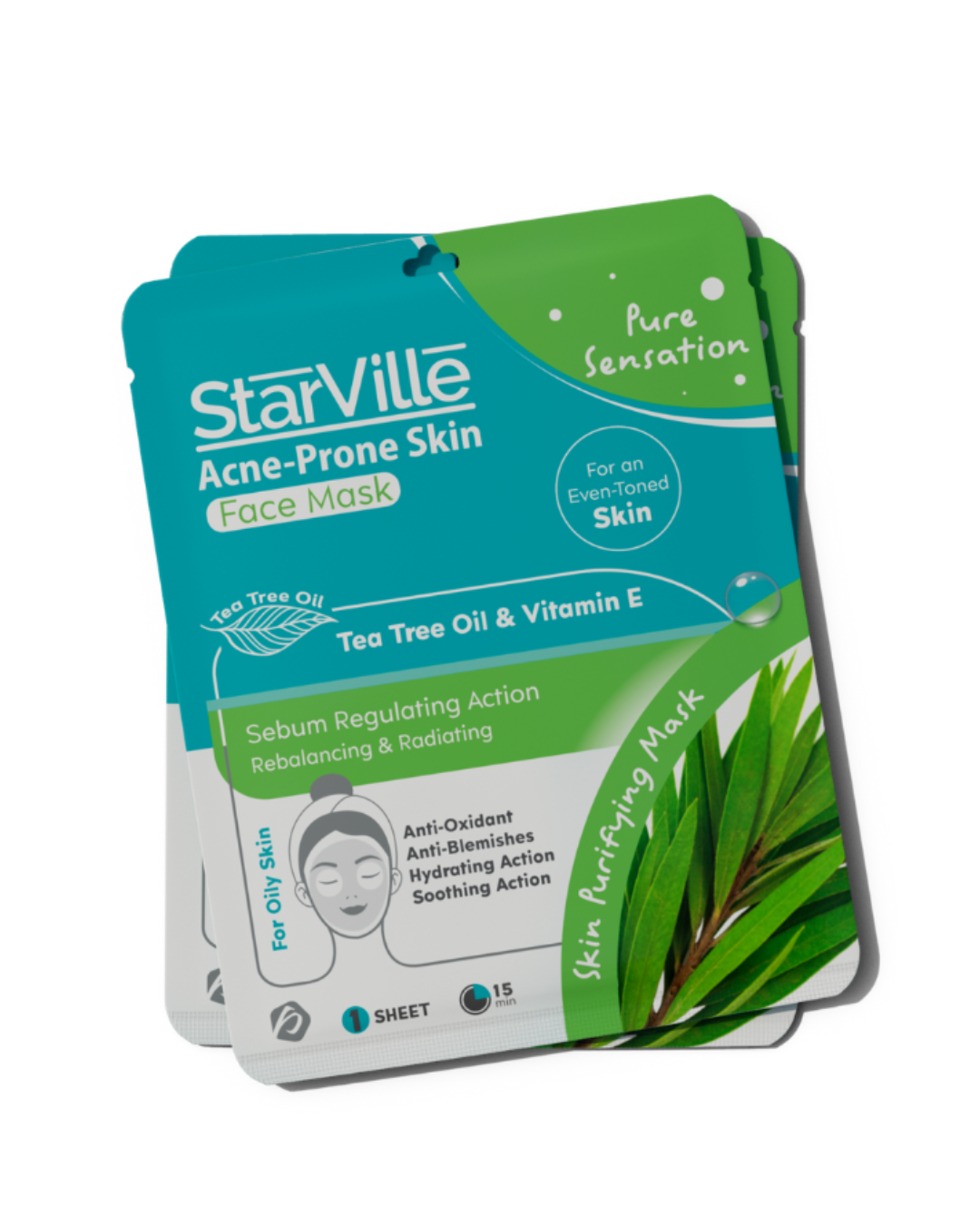 StarVille Acne-prone Skin Face Mask - ستار فيل فيس ماسك للبشرة المعرضة لحب الشباب