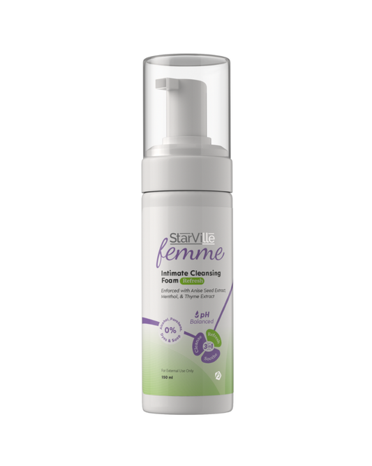 StarVille Femme Intimate Cleansing Foam Refresh 150 ml - ستار فيل فيم إنتيميت كلينسينج فوم ريفريش 150 مل