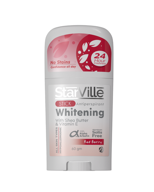 Starville Whitening stick Red Berry 60 ml - ستار فيل وايتنينج ستيك ريد بيرست برائحة التوت الأحمر 60 مل