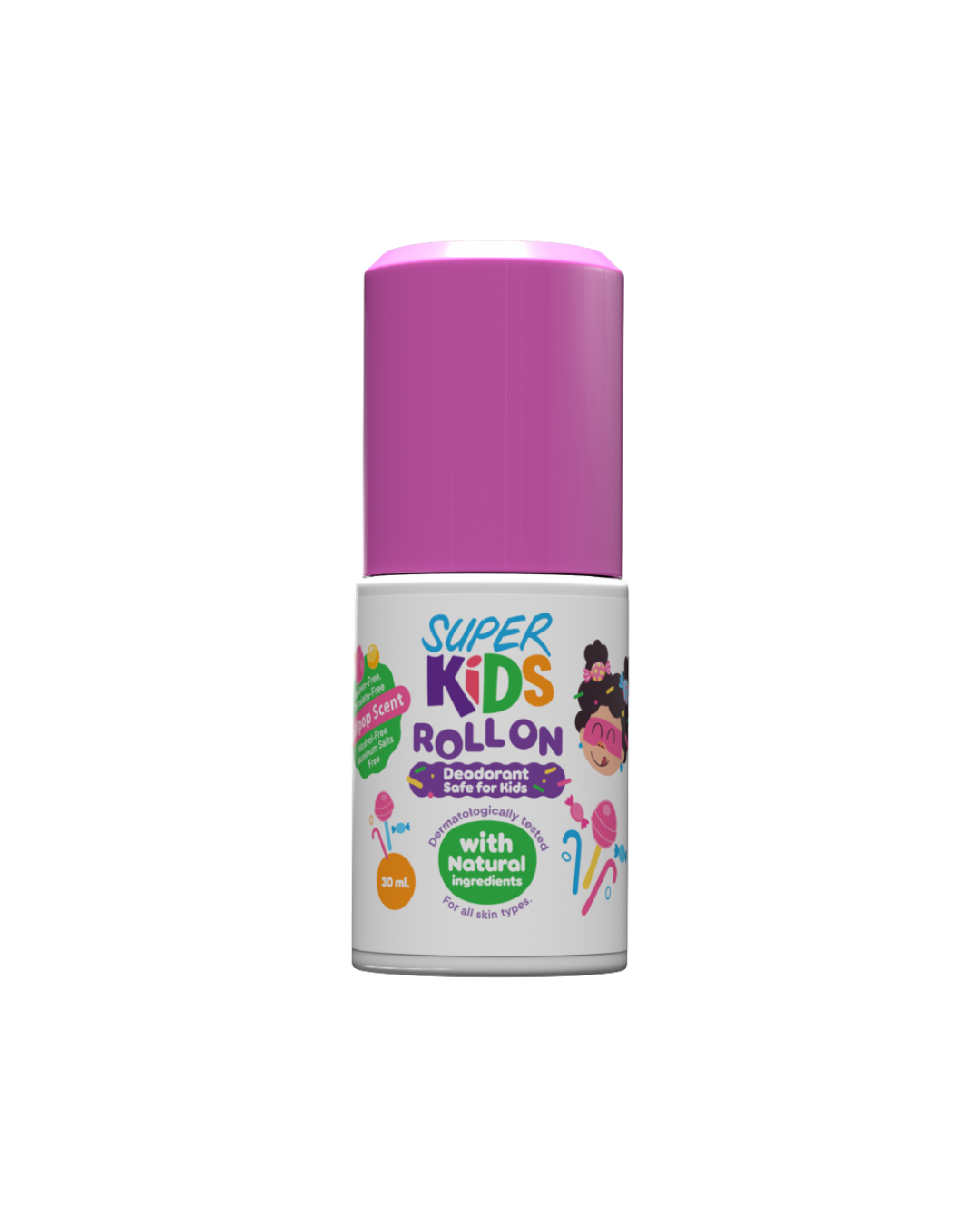 Superkids Roll On Lollipop Scent 30ml - سوبر كيدز رول أون برائحة اللولي بوب 30 مل