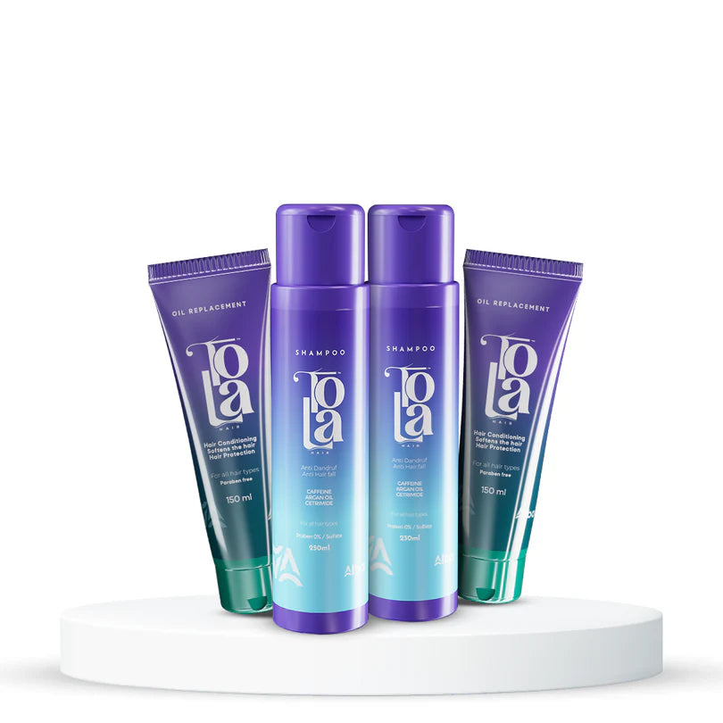 2 Tola Shampoo 250 ml + 2 Tola Oil replacement 150 ml