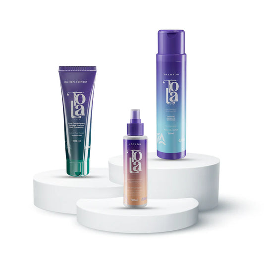 Tola Routine, 150 ml Oil Replacement+ Tola Hair Shampoo, 250 ml + Tola Lotion, 120 ml
