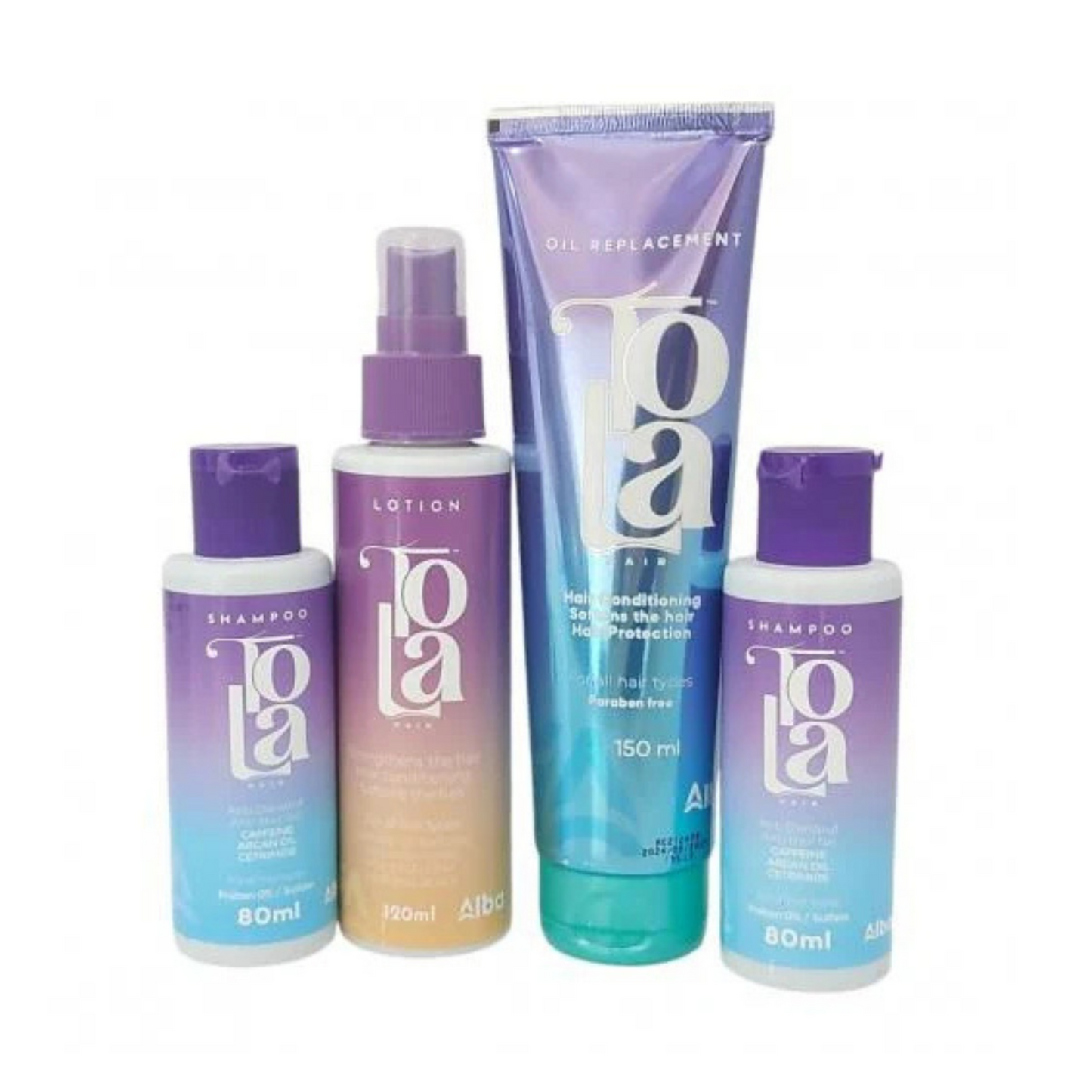 Tola Oil replacement + lotion + 2 shampoo bottles 80 ml Offer