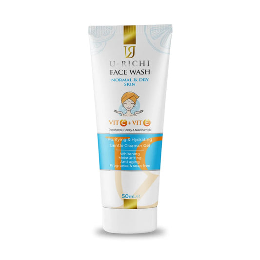 يوريتشي غسول البشرة العادية والجافة 50 مل - U-Richi Face wash for Dry and Normal Skin 50ml
