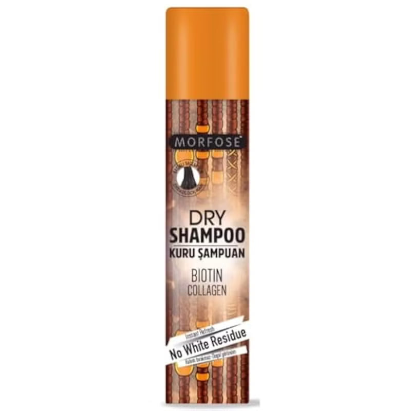 مورفوس شامبو دراي سبراي 200مل برتقالي - Morfose Biotin & Collagen Dry Shampoo For Dark/Black Hair