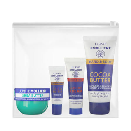 لونا ايمولينت شنطة 4ق خصم 20%  - Luna Emollient Care Bag Set - Pack of 4 Pieces (20% Off)