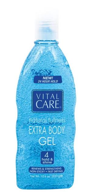 فيتال جيل ناتشورال 4 ازرق  - Vital Care Natural Fullness Extra Body Hair Styling Gel 4 - Blue 300ml