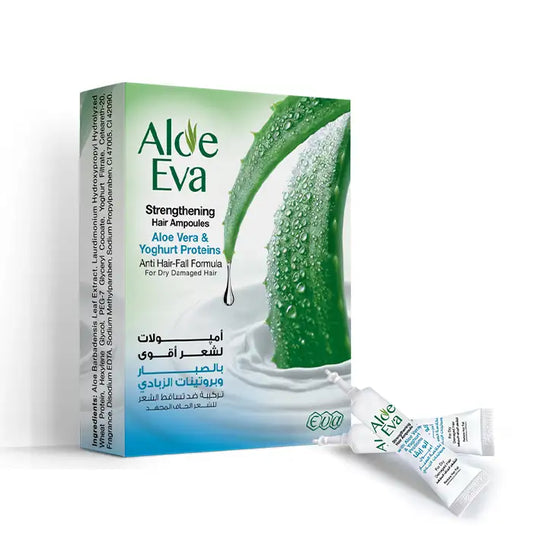 Aloe Eva Strengthening Hair Ampoules With Aloe Vera & Yoghurt Proteins ( 4 Ampoules * 15ml)