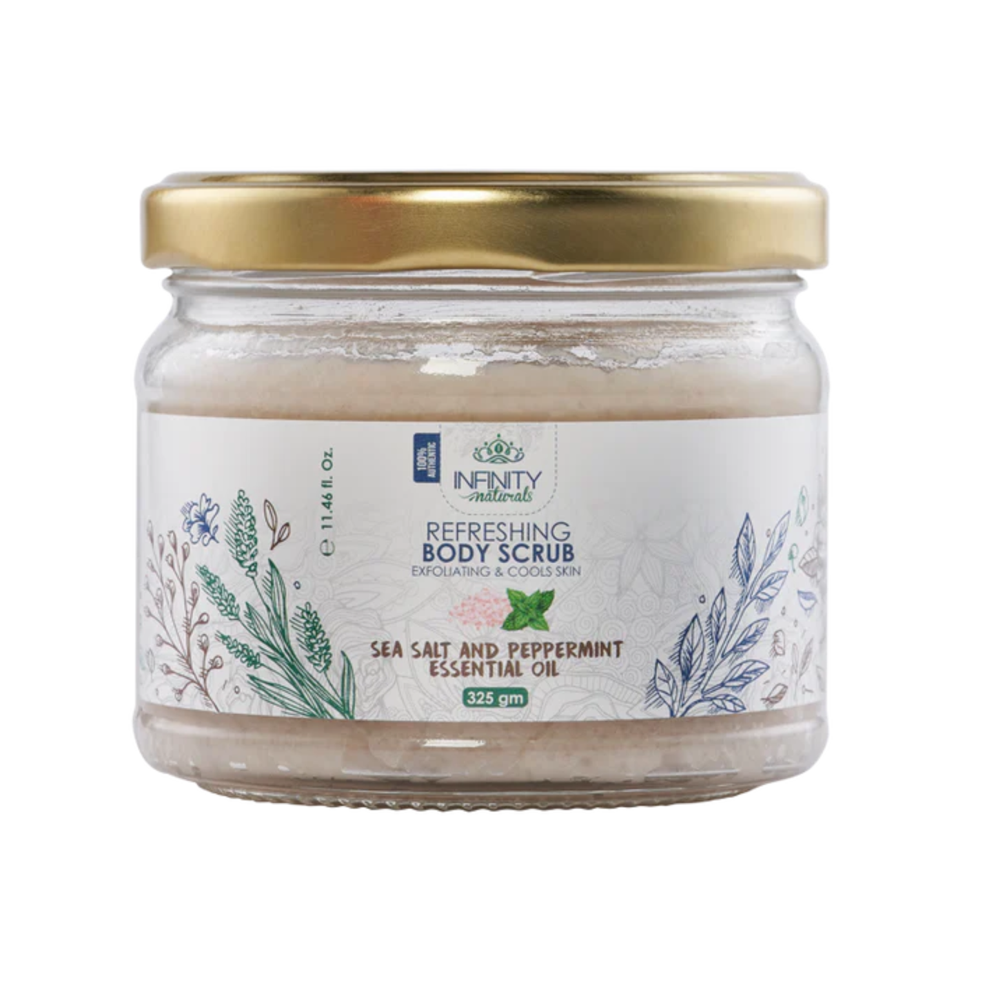 Infinity Refreshing Body Scrub Sea Salt & Peppermint Essential Oil