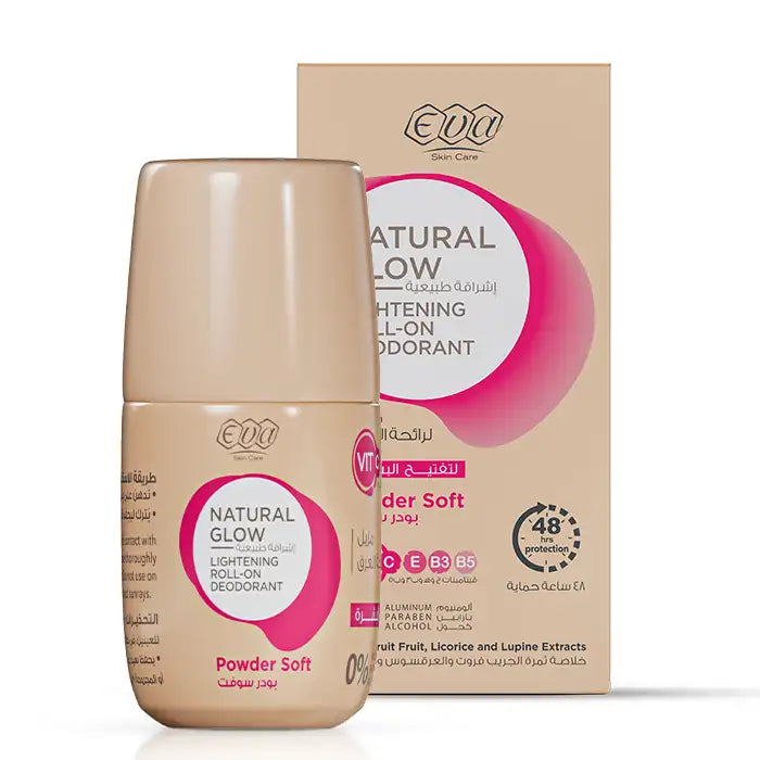Eva Skin Care Natural Glow Lightening Roll On Deodorant " Powder Soft " 60 Gm