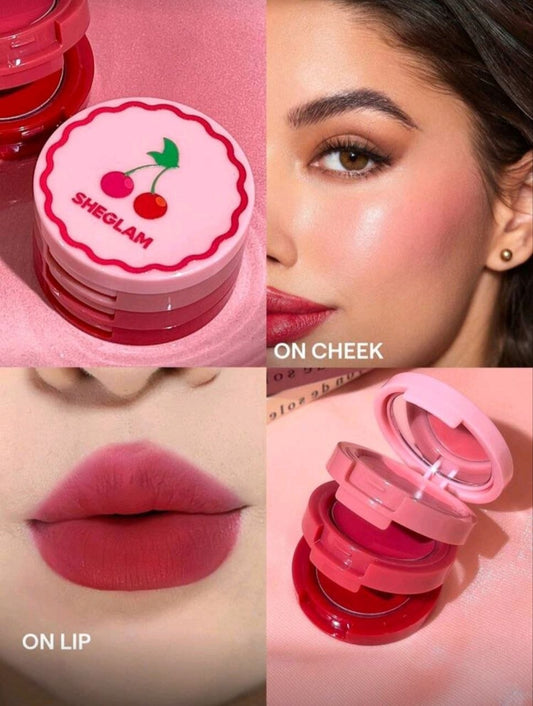 Sheglam Lip & Cheeks Stack 4 in 1 ( pink)