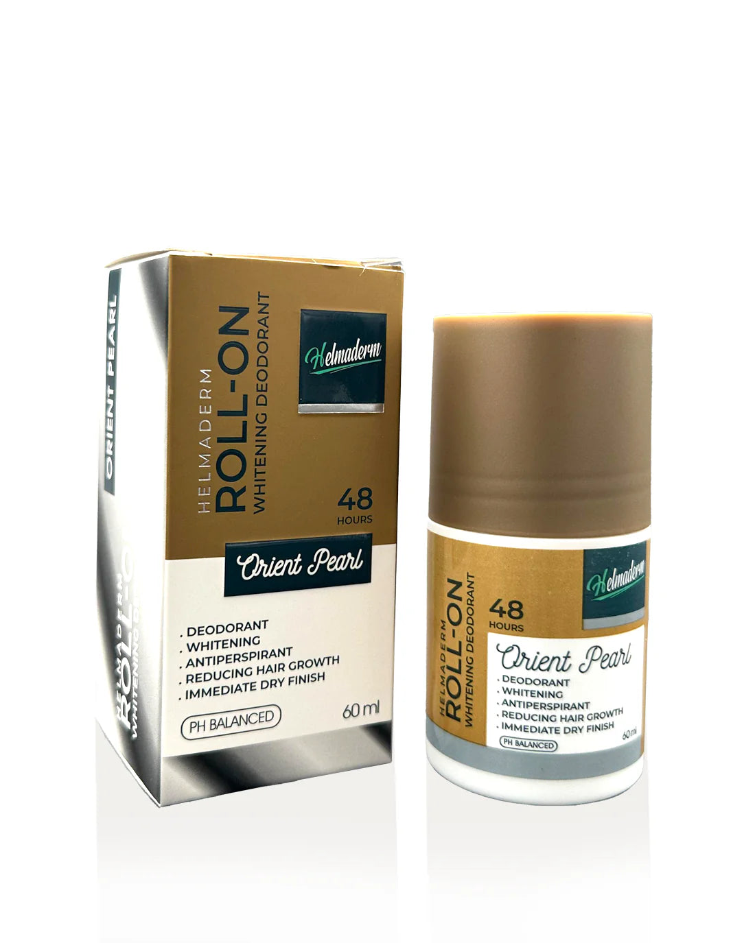 هيلماديرم رول اون 60مل اورينت بيرل - Helmaderm Deodorant Whitening Roll-on Hair Reducer With Orient Pearl 60ml