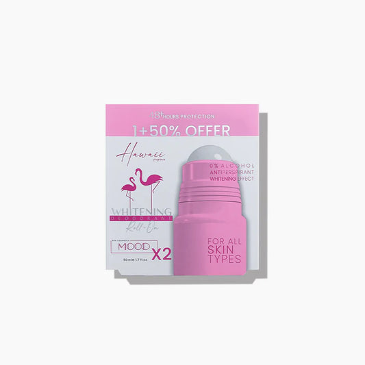 موود رول اون 50مل هاواي 2ق عرض - Mood Hawaii Whitening Deodorant Roll-On OFFER 1+50% 50 ML