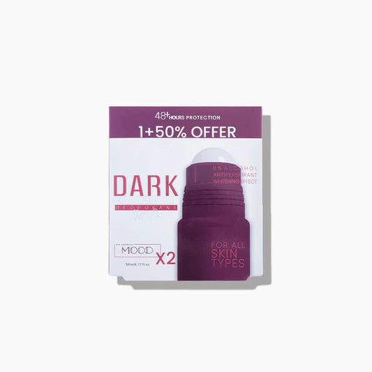 موود رول اون 50مل دارك 2ق عرض - Mood Dark Whitening Deodorant Roll-On OFFER 1+50% 50 ML
