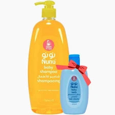 نونو شامبو 750مل + سائل استحمام 100مل عرض - Nunu Baby Shampoo 750ml+Bath 100ml