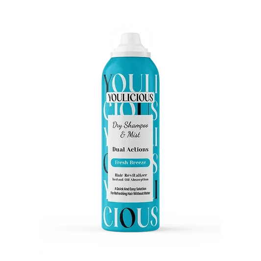 يوليشيس دراي شامبو وميست 200مل فريش بريز - YOULICIOUS DRY SHAMPOO & MIST FRESH BREEZE 200 ML